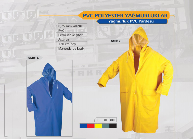Pvc Lacivert Yağmurluk 0,25 mm